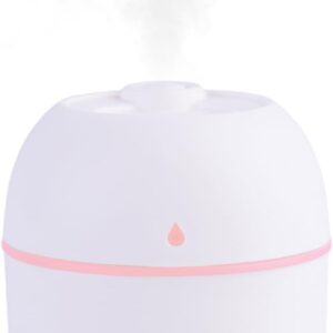 Portable USB Mini Cool Mist Humidifier, Super Quiet, Night Light, 2 Modes, Auto-Off
