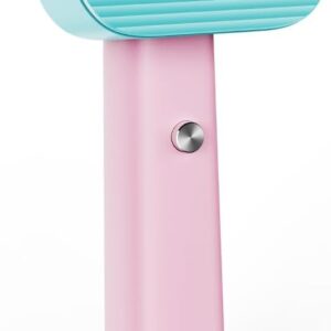 0.7lb Pink 2-in-1 Portable Clothes Steamer & Iron, 900W, 10-Min Steam
