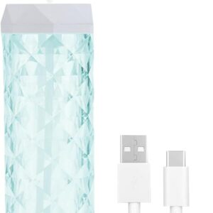 400ml USB Crystal Humidifier, 7-Color LED, No Noise, No Battery