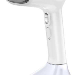 1800W White Clothes Steamer, Wet/Dry, 20s Heat-Up, Detachable Tank, Gloves, 120V