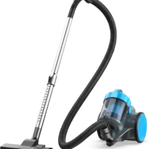Canister Vacuum Cleaner, 1000W 16Kpa Strong Suction, Retractable Cord, 1.8L, Blue