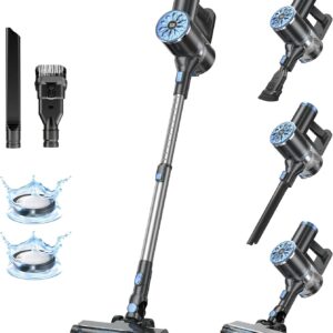 Cordless Vacuum with Self-Standing, LED Screen, 6-in-1 Rechargeable, Lightweight