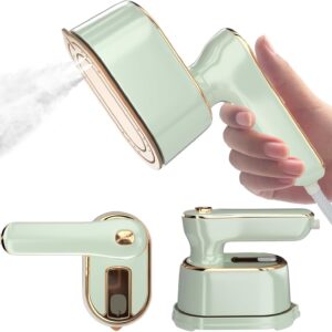Mint Green Mini Travel Steamer Iron, Portable, College/Dorm/Home