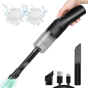 Portable Mini Car Vacuum, High Power Cordless 400g Handheld Rechargeable