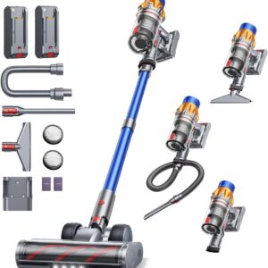 Cordless Vacuum with 2 Batteries, 130 Mins/50KPa/600W, 3.3Ft Hose, TouchScreen