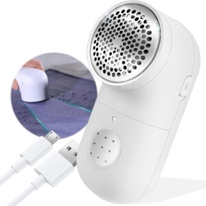 Fabric Shaver, Electric Lint Remover, USB Rechargeable, Cordless, Portable, Beige