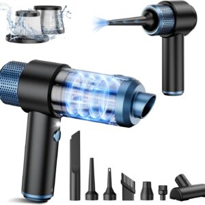 Handheld Car Vacuum Cordless 15000PA, 4-in-1 Vacuum & Air Duster, LED