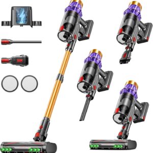 Cordless Vacuum 650W/55KPA/70 Mins, Self-Standing, Anti-Tangle, LED Display, 1.8L